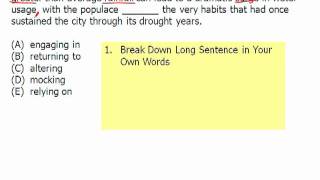 Magoosh GRE Module 1  Breaking Down the Sentence for Text Completions 36 [upl. by Ladew]