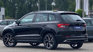 Skoda NEW Karoq Sportline 2020 in 4K Black Magic 19 inch quotVega quot walk around amp detail inside [upl. by Nolur]