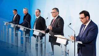 Video in Gebärdensprache Pressekonferenz nach der Kabinettssitzung 14022023  Bayern [upl. by Assil]