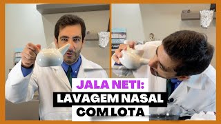 Como Lavar o nariz com soro fisiológico com a LOTA Lavagem nasal Jala Neti [upl. by Aimet41]