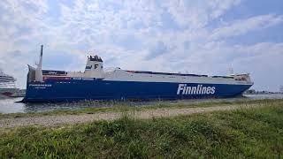 Finnbreeze läuft aus Warnemünde aus  Finnlines [upl. by Lossa888]