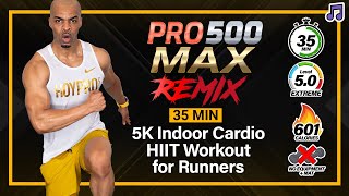 5K INDOOR RUNNING HIIT CARDIO WORKOUT FOR RUNNERS  RUN AT HOME BURN 600 CALORIES  NO REPEAT [upl. by Tedder341]