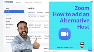 Zoom How to add an Alternative Host [upl. by Sacrod]