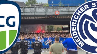 FANMARSCH INVASION amp EXTASE  FC Gütersloh 🟢🔵 vs 🔵⚪️ MSV Duisburg [upl. by Ziom]