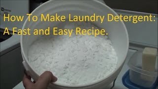 How To Make Laundry Detergent The Easy Way  Household Tip 1 [upl. by Ahseele]