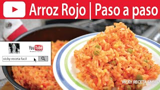 ARROZ ROJO PERFECTO  Vicky Receta Facil [upl. by Hephzipah933]