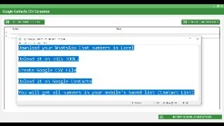 How to generate google contact csv  how to use google contacts  Save WhatsAapp numbers in contact [upl. by Verena]