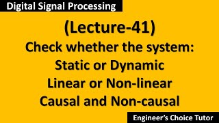 Problems on LinearityCausality and Timevariance of SystemDSP Lecture41 [upl. by Eerbua870]