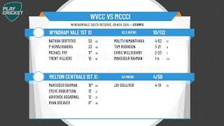 Wyndham Vale 1st XI v Melton Centrals 1st XI [upl. by Aihsetel]