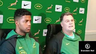 SPRINGBOKS Rassie Erasmus on the decision not to cite Sam Cane for the hit on Siya Kolisi [upl. by Nylteak]