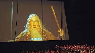 The Lord of the Rings in Concert Gandalf Falls  Movistar Arena  Santiago Chile [upl. by Delaine318]