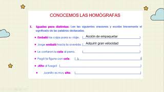 PALABRAS HOMOFONAS Y HOMOGRAFAS  RAZ VERBAL [upl. by Nede]