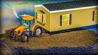 COMMENT RÉAGISSENT MES TRACTEURS DANS LA BOUE  Farming Simulator 19 [upl. by Ylen]