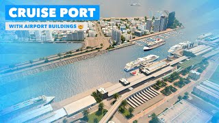 Building a Cruise Port with BEST Public Transport Connections Airport DLC  Cities Skylines [upl. by Wolfort]