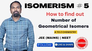 Isomerism  5  No of Geometrical Isomers  JEEMains  NEET [upl. by Leahcimnaes]