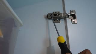 how to adjust cabinet door hinges DIY [upl. by Theran176]