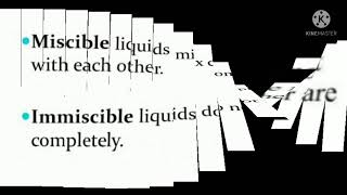 Miscible amp Immiscible liquids [upl. by Meehsar]