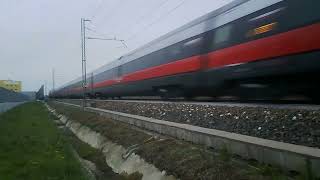 Frecciarossa etr500 at 300 kmh [upl. by Ahsac]