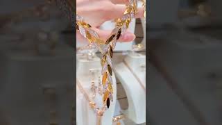 Diamond gold necklace gold goldjewellery fashiontrends fashion diamond [upl. by Jerol]