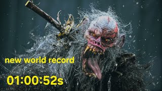 Sekiro GUARDIAN APE  NO DAMAGE  SPEEDRUN 010052s WR [upl. by Mikes]