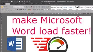 How can I make Microsoft Word load faster [upl. by Otrebor]