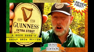 Guinness Extra Stout Beer Review by A Beer Snobs Cheap Brew Review [upl. by Frey]