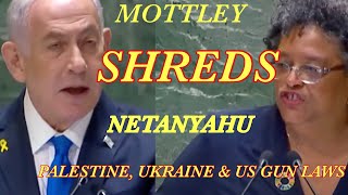 Mia Mottley SLAPS DOWN Netanyahu at the UN POWERFUL israelwar palestine ukrainewar USGunlaws [upl. by Enirok]