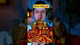 Pork ribs eating 🥩🥩 pork porkribs porkbelly shorts [upl. by Eesdnil497]