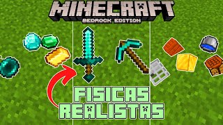 El MEJOR MOD DE Físicas REALISTAS MINECRAFT PE 120  Addon Item Physics [upl. by Cissy]