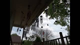 60 mph Winds Wind chimes is going absolutely crazy MUST WATCH 😱😱 from south [upl. by Lanctot]