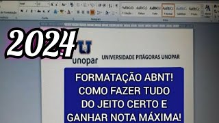 como fazer portfólio unopar 2024 e formatação ABNT [upl. by Fair]