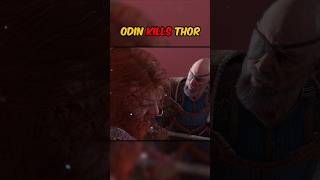 Odin kills Thor  God of War Ragnarök godofwar gameplay shorts [upl. by Ebony]