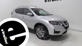 etrailer  Konig Standard Snow Tire Chains Installation  2018 Nissan Rogue [upl. by Ayatnahs495]