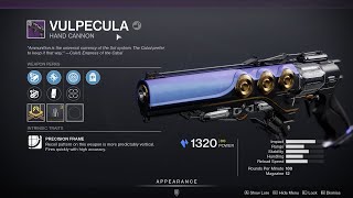 HOW TO GET VULPECULA  DESTINY 2 [upl. by Solana514]