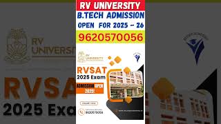 RV University BangaloreRV college of engineeringRVCE collegeKCET 2025 jeemains2025 kcet2025 [upl. by Meelak519]