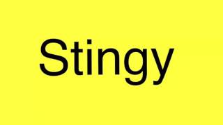 Stingy pronunciation [upl. by Sula]