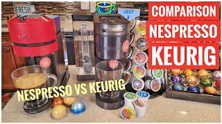 Nespresso VS Keurig Coffee Maker Which One Is Better KCup VS Vertuoline Pods [upl. by Notgnilliw931]