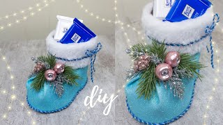 МК Рождественский сапожок 🎅🏽Отличный Подарок на Новый год и Рождество 🎅🏽 DIY Christmas Boot [upl. by Elyrehc756]