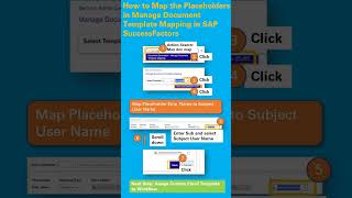 How to Map the Placeholders in Manage Document Template Mapping in SAP SuccessFactors  Quick Guide [upl. by Rolyab]