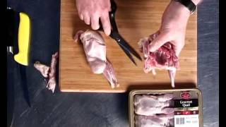 Quail Recipe  Deboning Quail [upl. by Notsew]