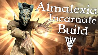 Skyrim Builds  Almalexia Incarnate  Tribunal Goddess Battlemage [upl. by Liarret]