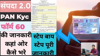 संपदा 20 PAN Kyc और फॉर्म 60 की जानकारी कहां ओर कैसे भरेll Form60 Kaise Bhare  PAN ekc kaise kare [upl. by Gross157]