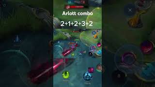 Arlott combo mobilelegends one of the most underrated hero [upl. by Ynelram]