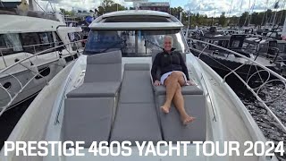 PRESTIGE 460S Yacht Tour with 3 cabins [upl. by Rufe]