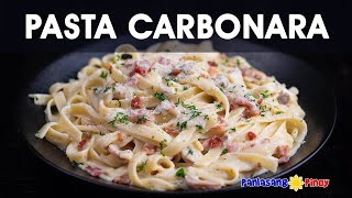 Pasta Carbonara Filipino Style Ang Tunay na Pinoy Carbonara May Sauce [upl. by Cathryn]