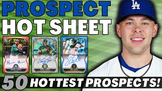 2024 MLB Prospect Hot Sheet 7  50 Hottest MiLB Players  Bowman Baseball Cards  Top Prospects 🔥📈 [upl. by Hach]