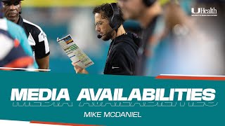 Coach Mike McDaniel meets with the media after MIAvsNE  Miami Dolphins [upl. by Iztim]