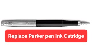 how to put  replace replace ink catridges in parker jotter Fountain pen [upl. by Vowel]