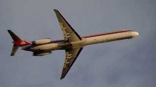 MD 80 Meridiana take off  Verona airport Villafranca [upl. by Nodnorb]