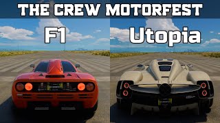 The Crew Motorfest  McLaren F1 vs Pagani Utopia  Drag Race [upl. by Warring]